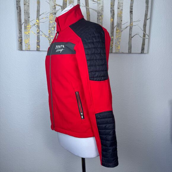 Toyota Racing Development Softshell Motorcycle Jacket Women Red Black Small - Picture 3 of 7